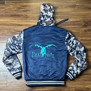 Camouflage Sleeve Death Note Hoodie men’s size medium